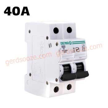 فیوز مینیاتوری تیپ B تک فاز و نول 40 آمپر دنا الکتریک